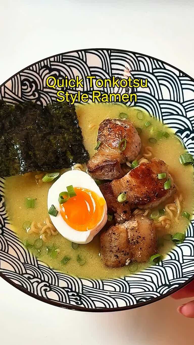 Quick Tonkotsu-Style Ramen